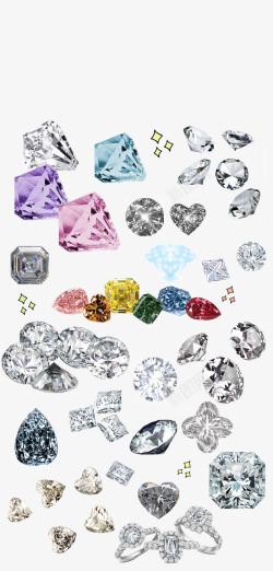 钻石蓝色钻石透明钻石素材