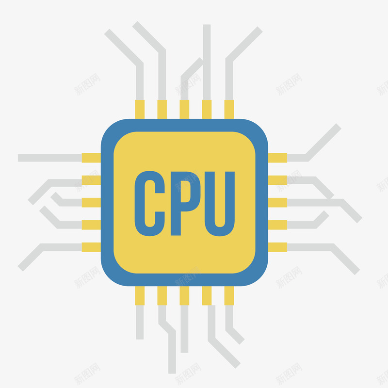 CPUpng免抠素材_88icon https://88icon.com CPU 扁平 电脑