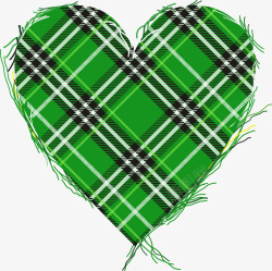 情人节绿色布纹爱心素材