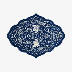 蓝色花纹背景素材