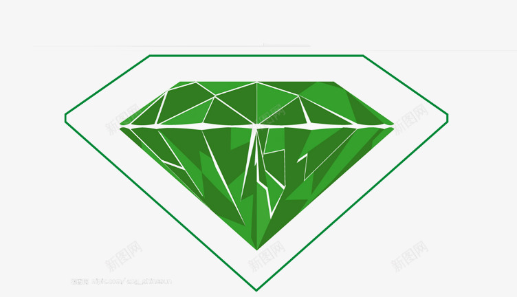 绿宝石标志png免抠素材_88icon https://88icon.com 标志 绿宝石 装饰图案 钻石