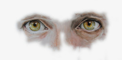 手绘棕色瞳孔的眼睛素材