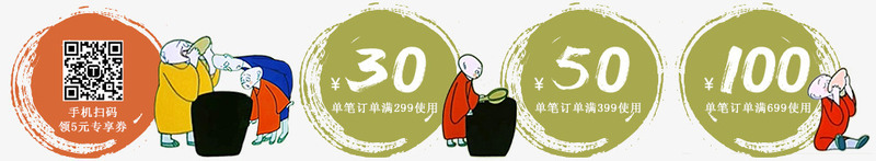 古风优惠券促销元素png_88icon https://88icon.com 优惠券 促销 元素 古风