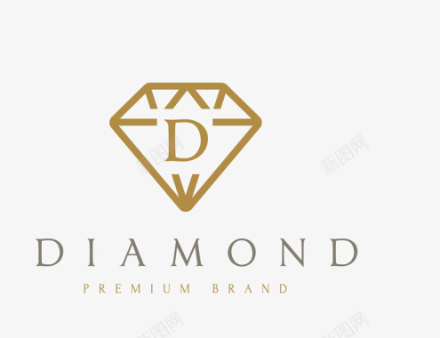 创意雪花设计钻石logo矢量图图标图标