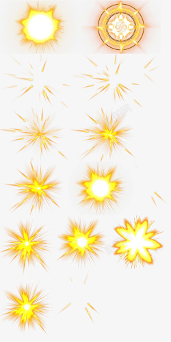火花背景黄色炫光爆炸特效高清图片
