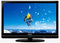 液晶滑雪电视机素材