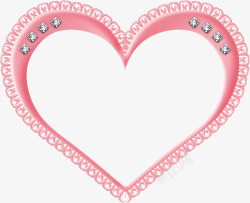 粉色钻石背景214情人节装饰心形高清图片