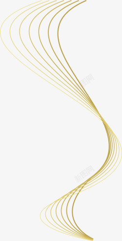 金色纹路金色线条曲线高清图片