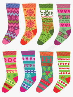 圣诞袜子插画素材库圣诞节主题袜子高清图片