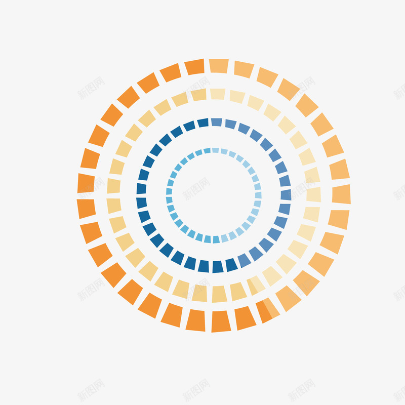 橙色圆环矢量图ai免抠素材_88icon https://88icon.com ppt 分析 向心 商务 圆形 圆环 橙色 蓝色 矢量图
