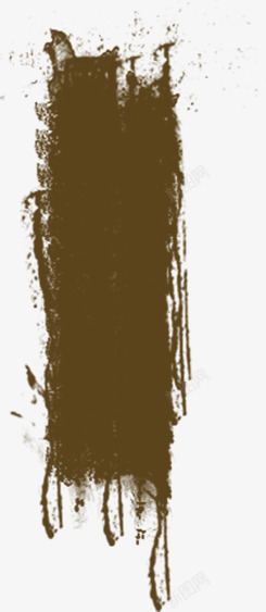 棕色标签棕色墨迹竖条标签高清图片