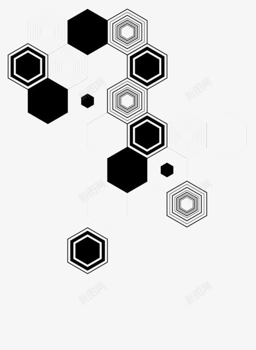 创意几何图形装饰png免抠素材_88icon https://88icon.com  四方形 六边形 几何图形 几何图形剪影 艺术 菱形 黑色