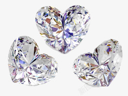 耀眼钻石女性珠宝心形片素材