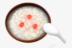 纯粮酿造印章碗里面的米酒高清图片