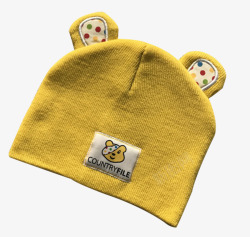 宝宝针织维尼熊小黄帽素材