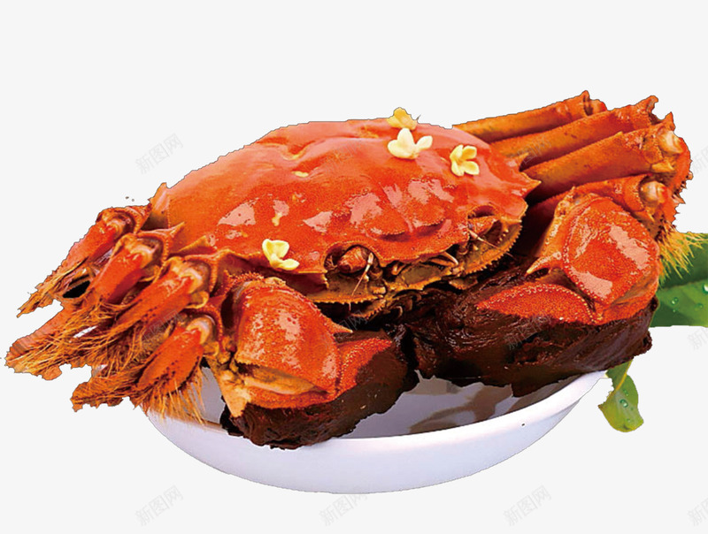 蒜蓉螃蟹png免抠素材_88icon https://88icon.com 大海 大闸蟹 沙滩 海鲜 盘子 美味的 蒜蓉 螃蟹