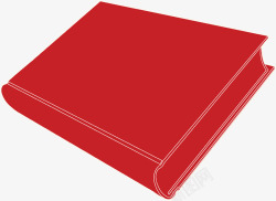手绘红色的书本开学素材