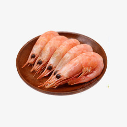 产品实物大红虾冰虾素材