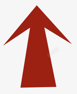 弯曲的箭头红色向上箭头图标高清图片