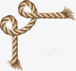 爱心绳子结实黄色麻绳高清图片