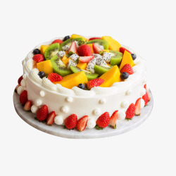 水果蛋糕草莓蛋糕元素高清图片