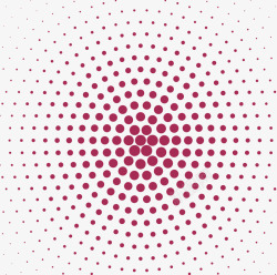 发散性造型枚红色发散波点花纹高清图片