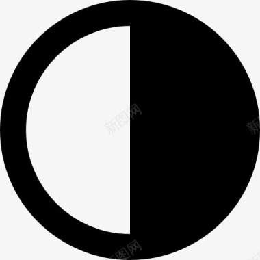 半满的圆图标图标