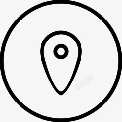 地理工具定位技术概述了圆形按钮图标高清图片