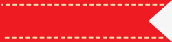 红色栏目条传统的缺角红丝带高清图片