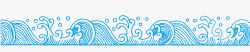 卡通水花线描水波纹水纹素材