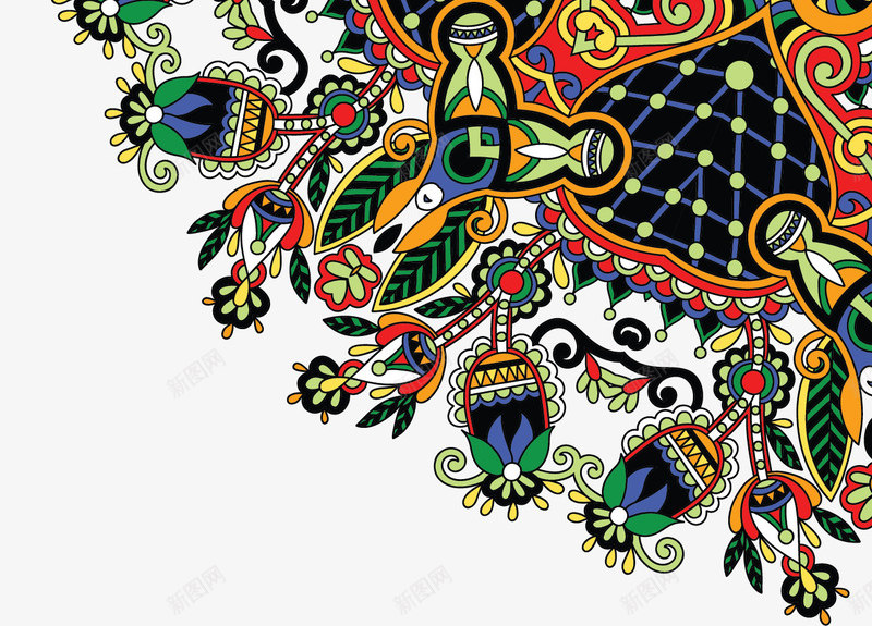 中国风彩色民族风花纹png免抠素材_88icon https://88icon.com 国风 彩色 民族 花纹 高级卡片