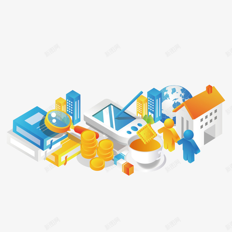 金币手机房子矢量图ai免抠素材_88icon https://88icon.com 房子 手机 金币 矢量图