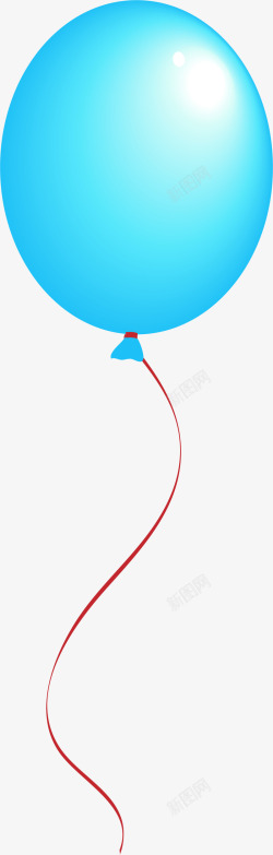 蓝色气球矢量图素材