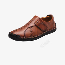 英国进口鞋深色男士缝制皮鞋高清图片