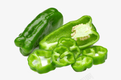 进口蔬菜创意切开的青椒圈高清图片