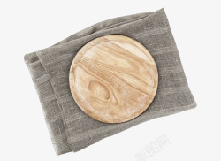 灰色木板图片粗布餐桌布高清图片
