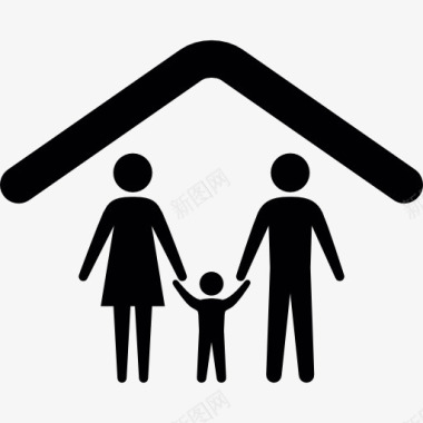 服务站房子家庭在天花板轮廓图标图标