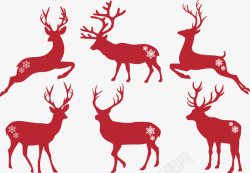 冬季麋鹿小鹿高清图片