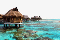 木屋巴厘岛风景高清图片