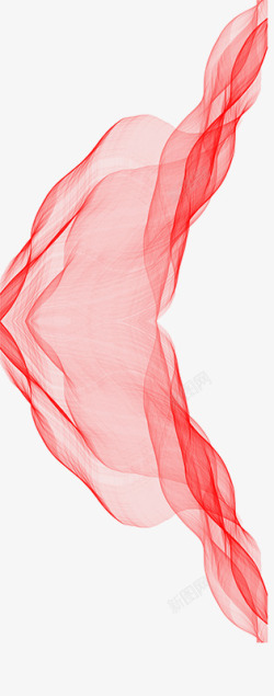 红色数据图红色飘带薄纱彩带图高清图片