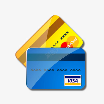 银行卡矢量素材水晶风格信用卡图标图标