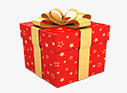 礼品盒红色喜庆装饰盒子素材