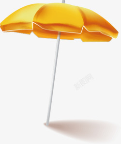手绘海报沙滩太阳伞素材