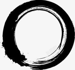 黑色圆圈墨迹圆圈黑色环圈高清图片