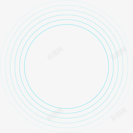 蓝色线圈png免抠素材_88icon https://88icon.com 产品展示框 光圈 圆圈 渐变色 科技