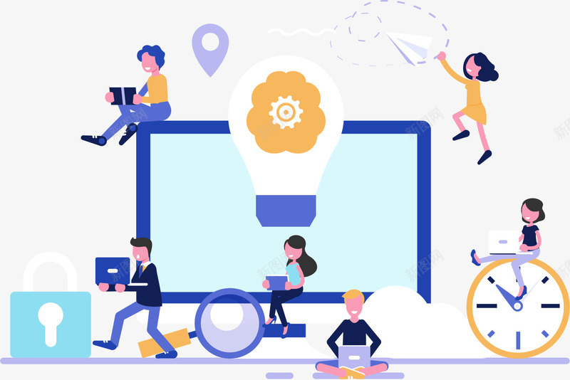 互联网安全插画矢量图ai免抠素材_88icon https://88icon.com 信息化 信息安全 商务人士 基金 安全 扁平化 技术 现代化办公 理财 电脑 矢量图 网络 金融 黑客 黑客小人