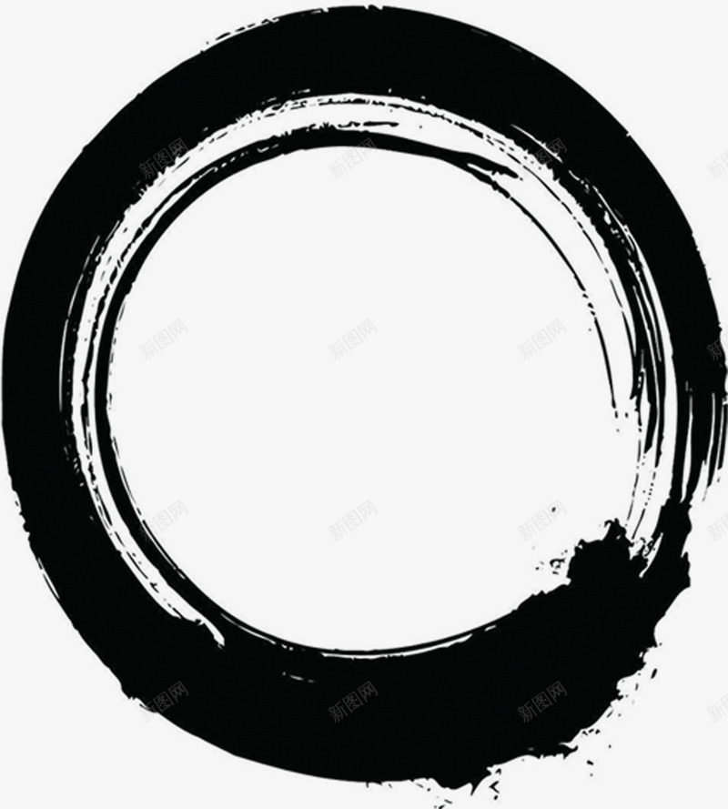 黑色水墨圆圈样式png免抠素材_88icon https://88icon.com 圆圈 样式 水墨 黑色