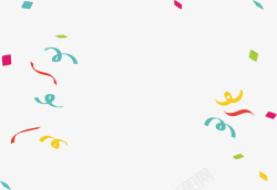 节日派对漂浮彩带花纹矢量图高清图片
