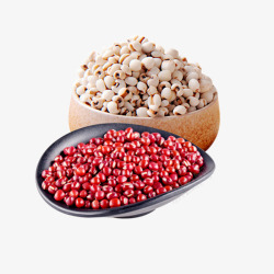 薏米加工薏米红豆搭配高清图片