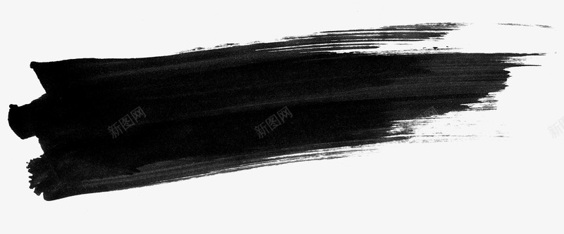 黑色的毛笔笔触笔刷png免抠素材_88icon https://88icon.com 实心点 弯曲笔触 毛笔 笔触 运笔 黑色